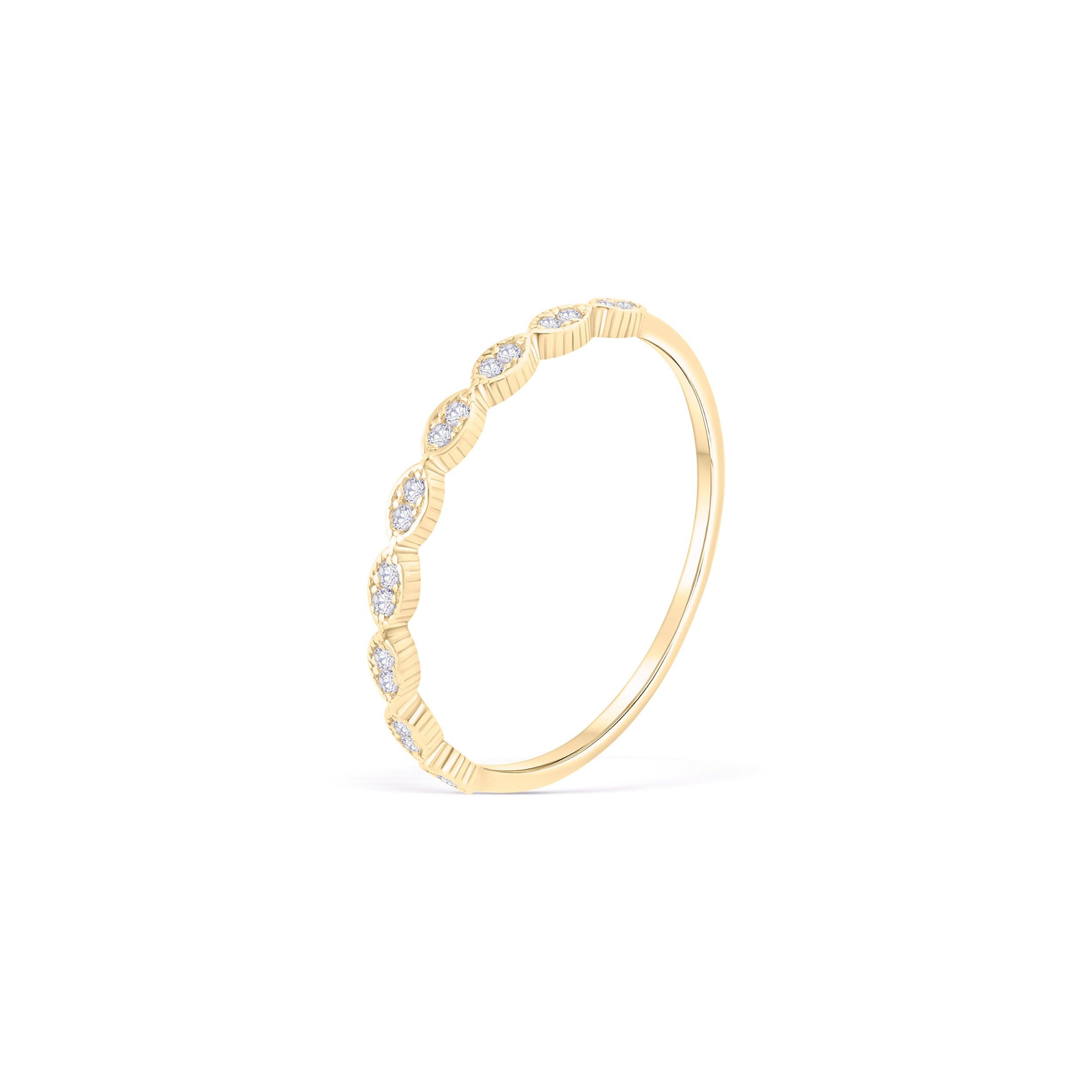 Marquise Band Ring - 18K Gold Vermeil - Glamour Jewelry House