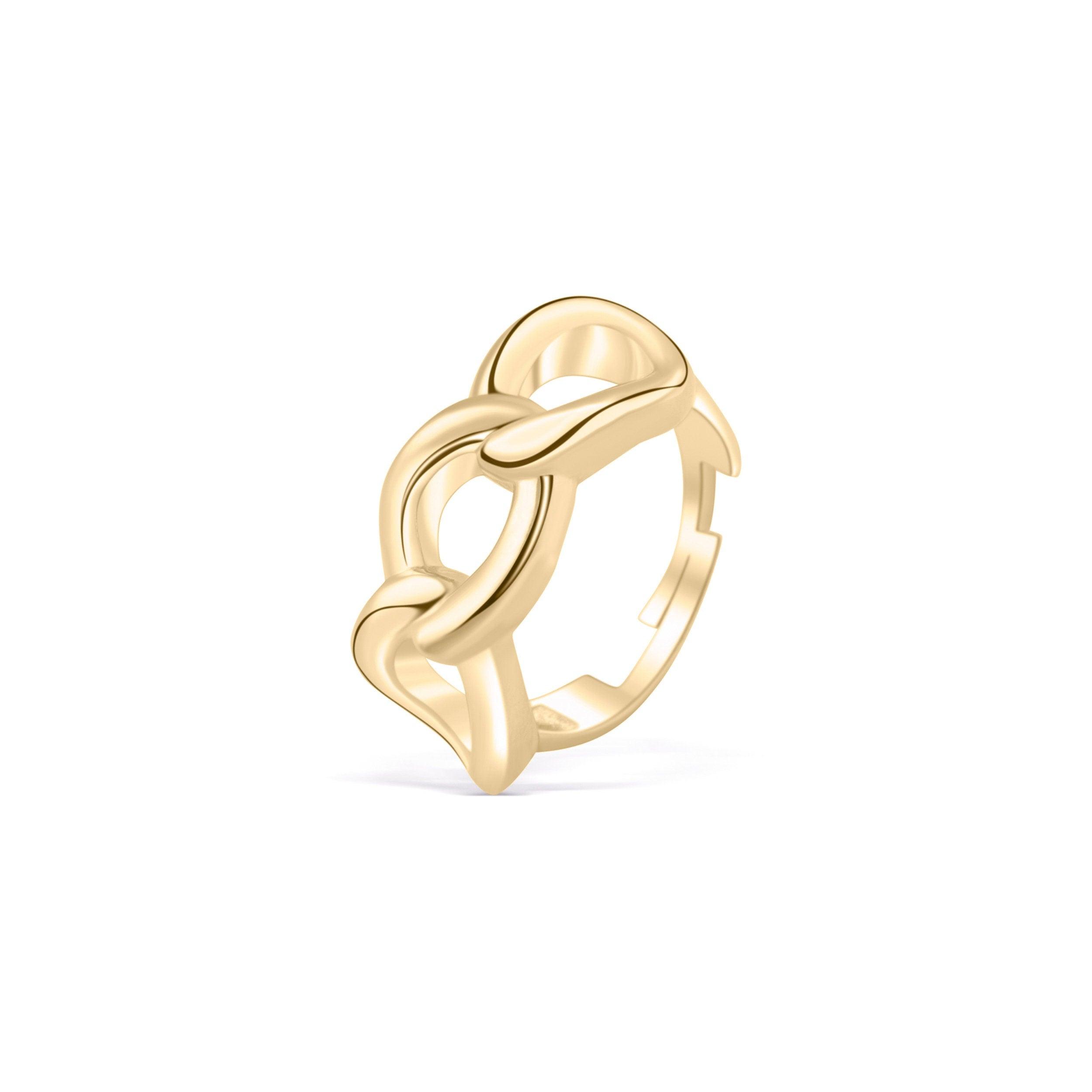 Oversize Chain Ring - 18K Gold Vermeil - Glamour Jewelry House