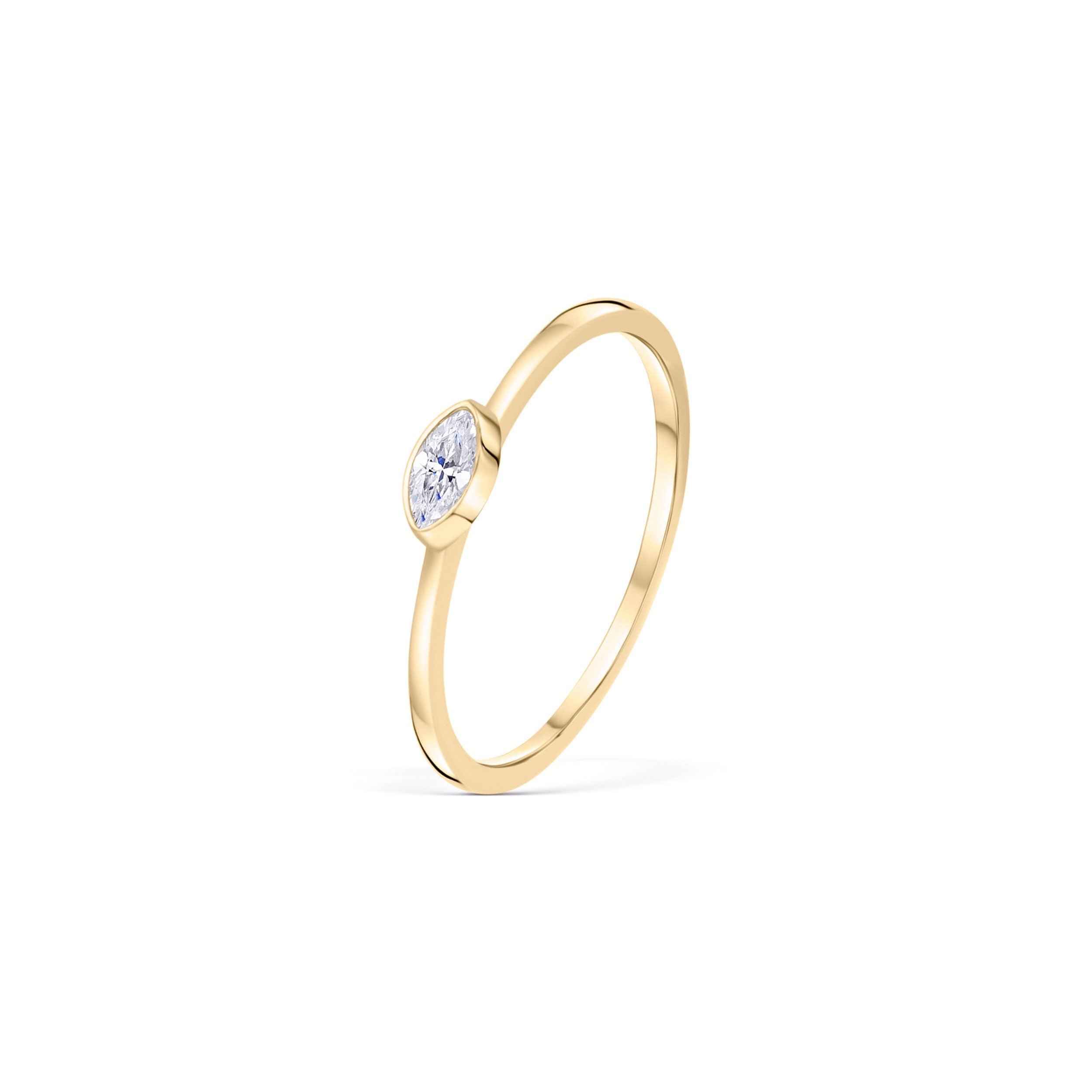 Marquise Band Ring - 18K Gold Vermeil - Glamour Jewelry House