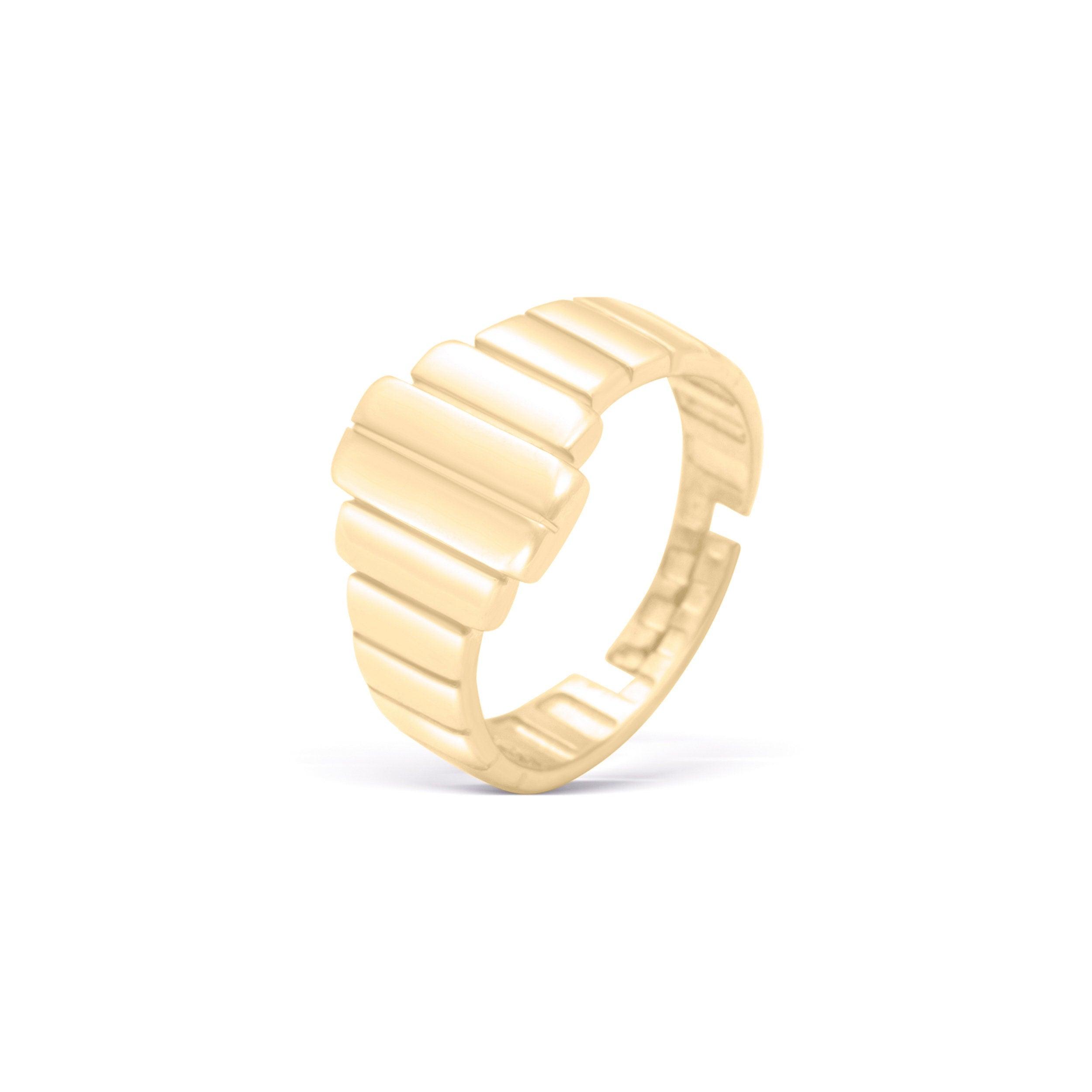 Adjustable Minimalist Ring - 18K Gold Vermeil - Glamour Jewelry House