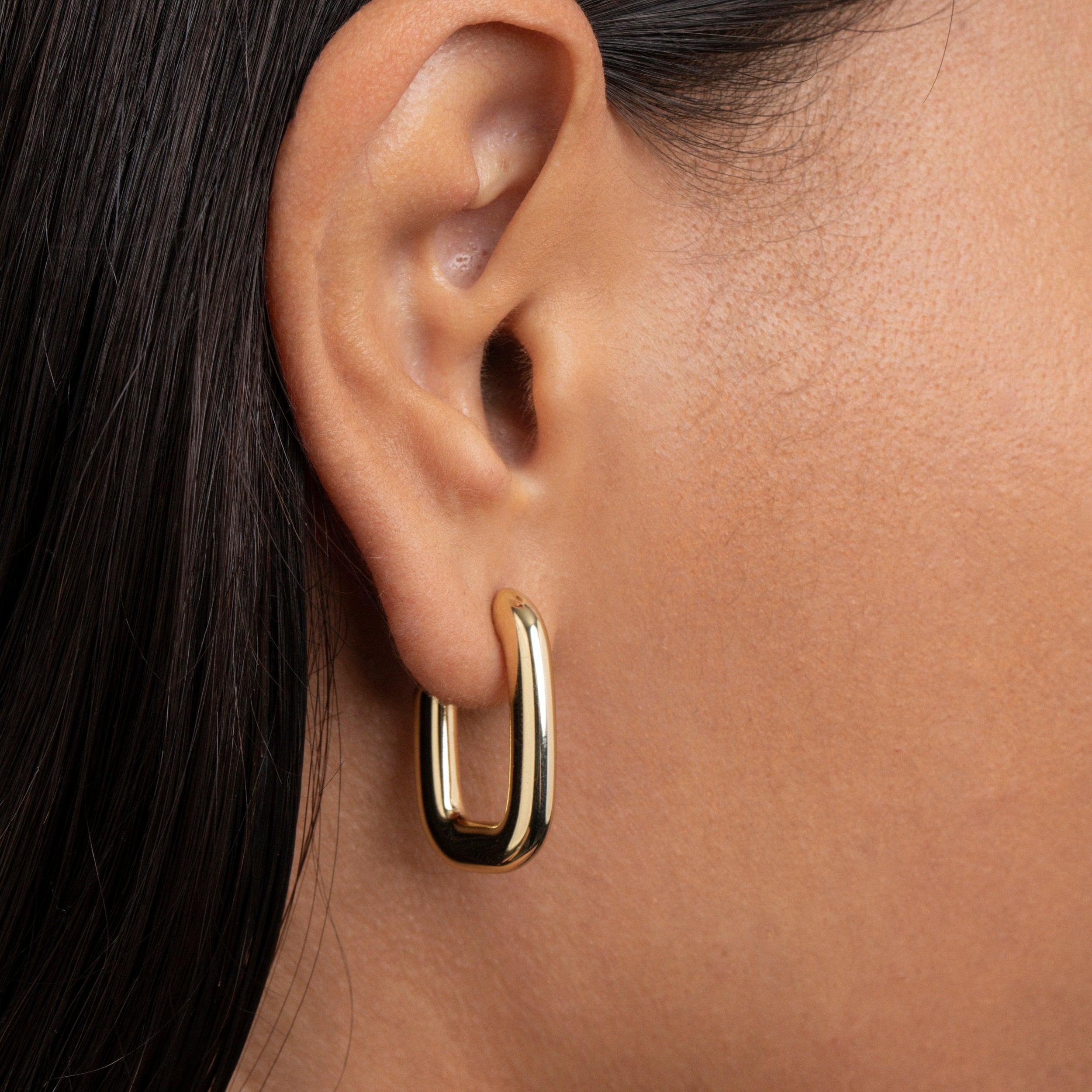 Square Hoop Earrings - Glamour Jewelry House