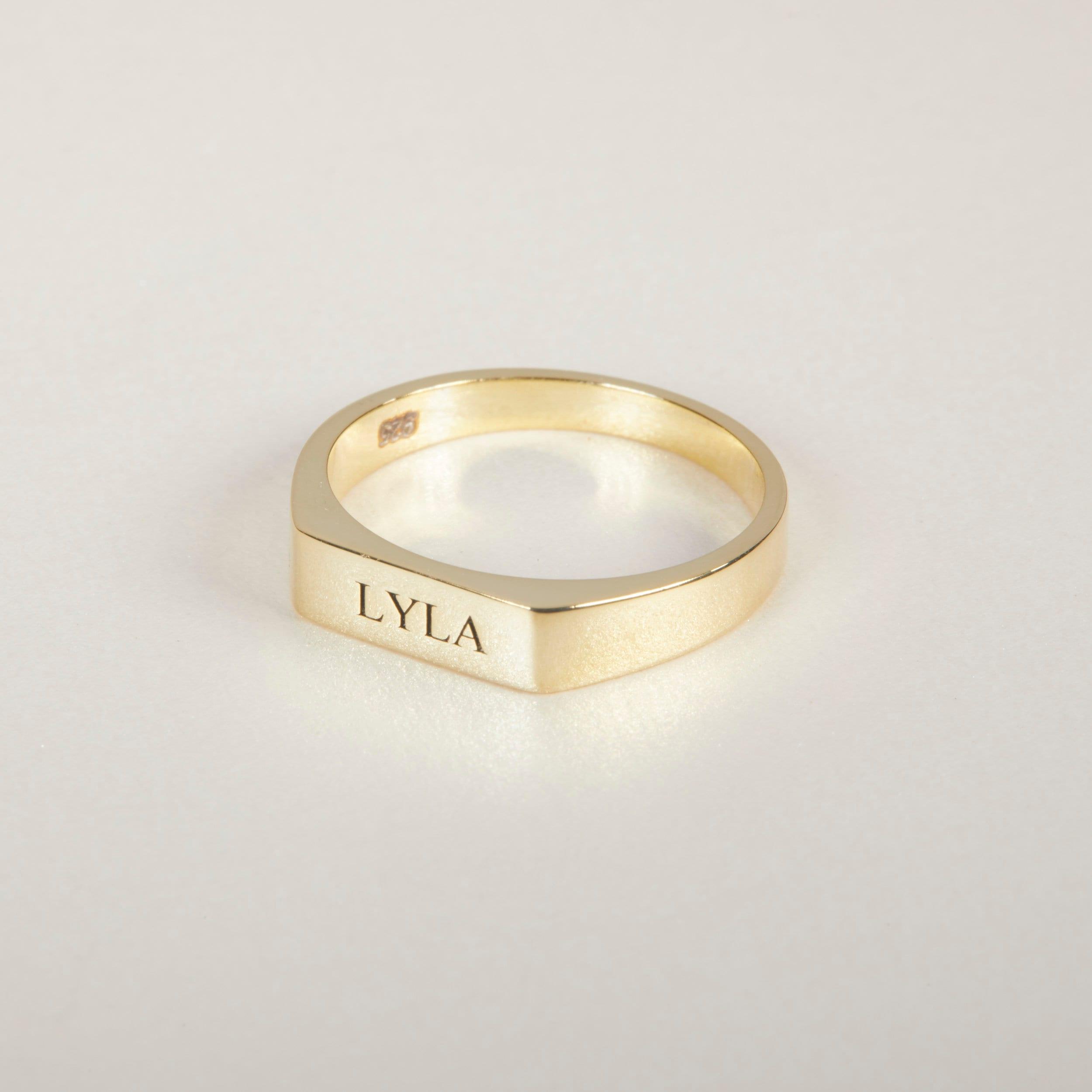 Personalized Name Ring - 18K Gold Vermeil - Glamour Jewelry House
