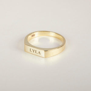 Personalized Name Ring - 18K Gold Vermeil - Glamour Jewelry House