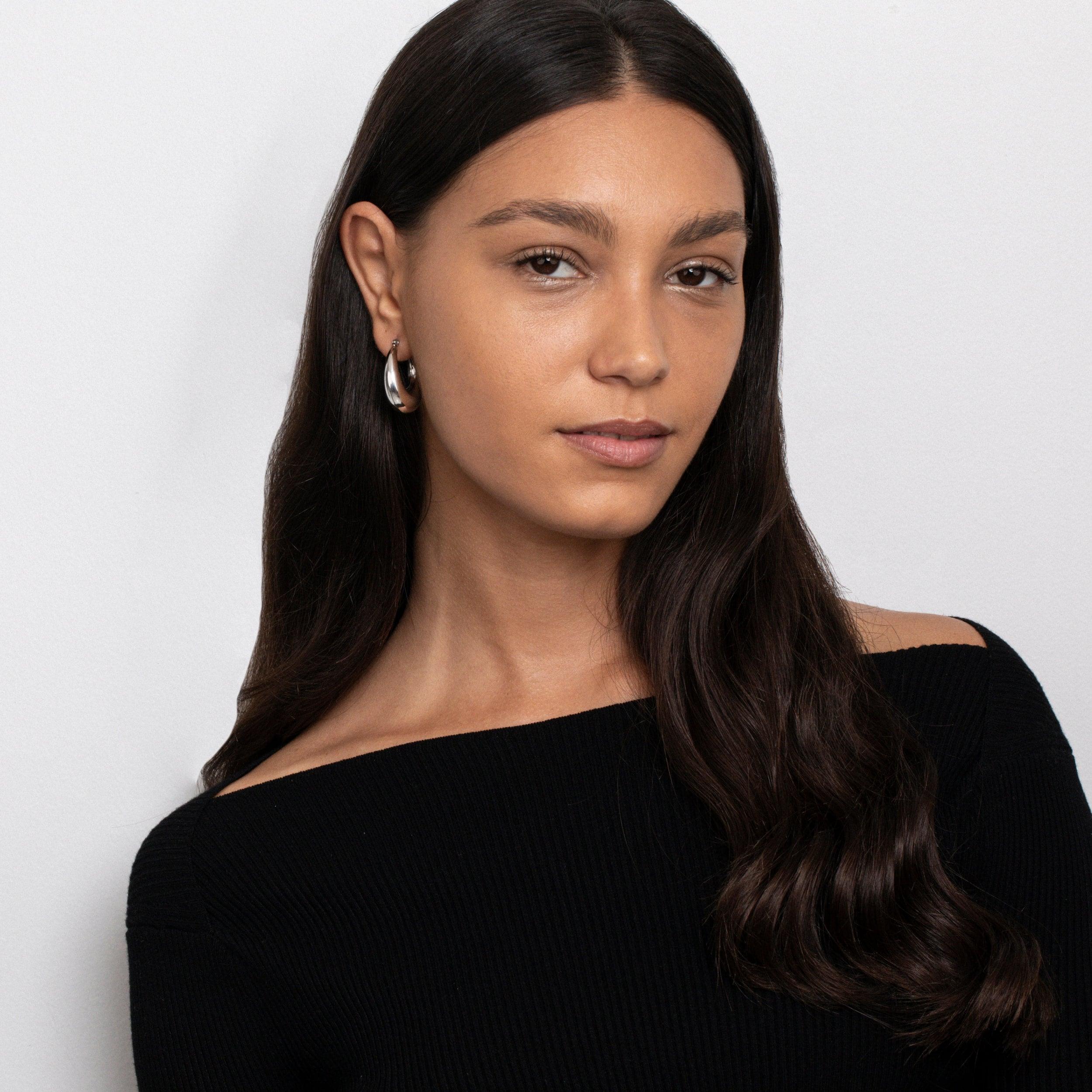 Chunky Silver Hoops - Glamour Jewelry House