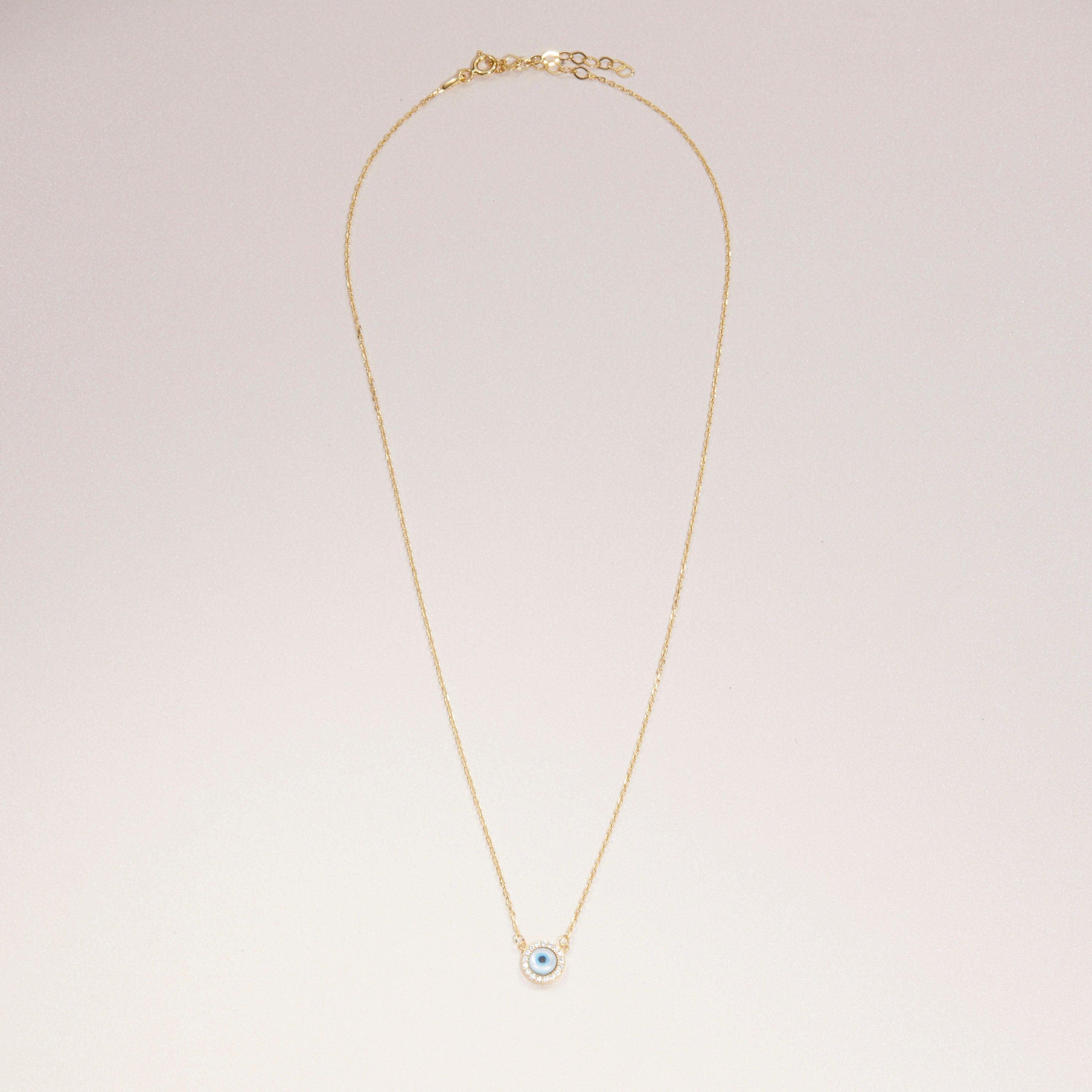Evil Eye Necklace - 18K Gold Vermeil - Glamour Jewelry House