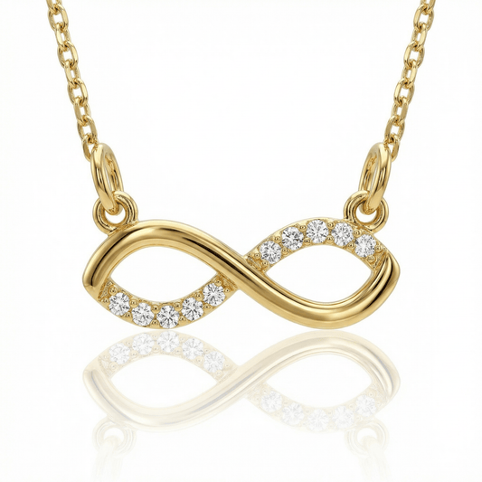 Infinity Necklace in 18K Gold Vermeil. Tarnish-resistant, perfect for daily wear.