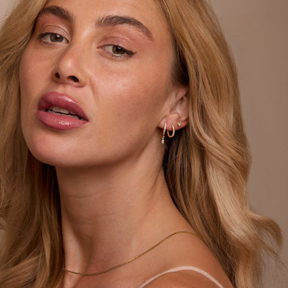 The Marquise Earring Set worn in 18K Gold Vermeil — refined accessory for women. Tarnish-resistant.