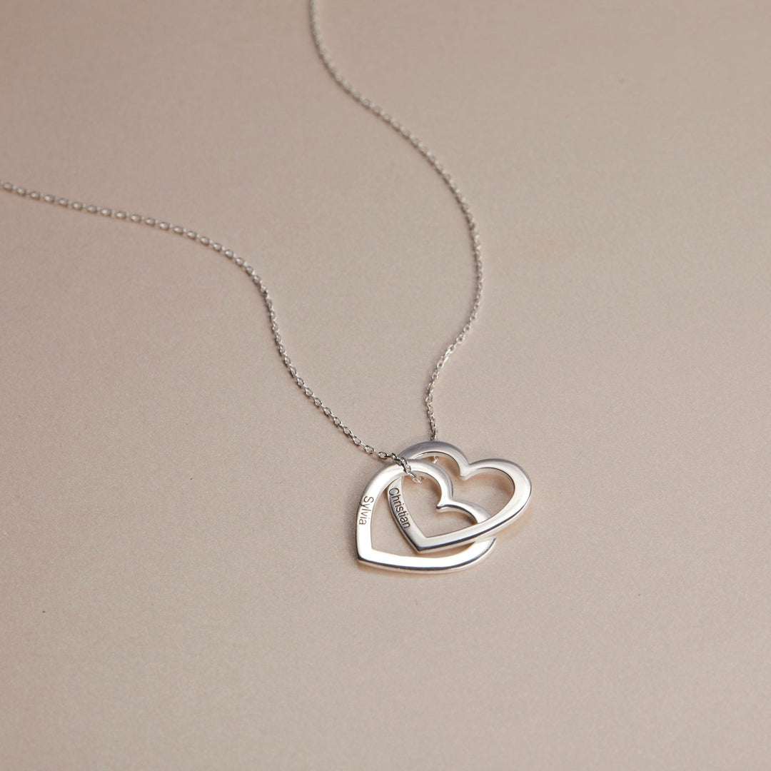 The Multi-Heart Name Necklace as a mother's day gift in 18K Gold Vermeil. Safe for sensitive skin, made for keeping.