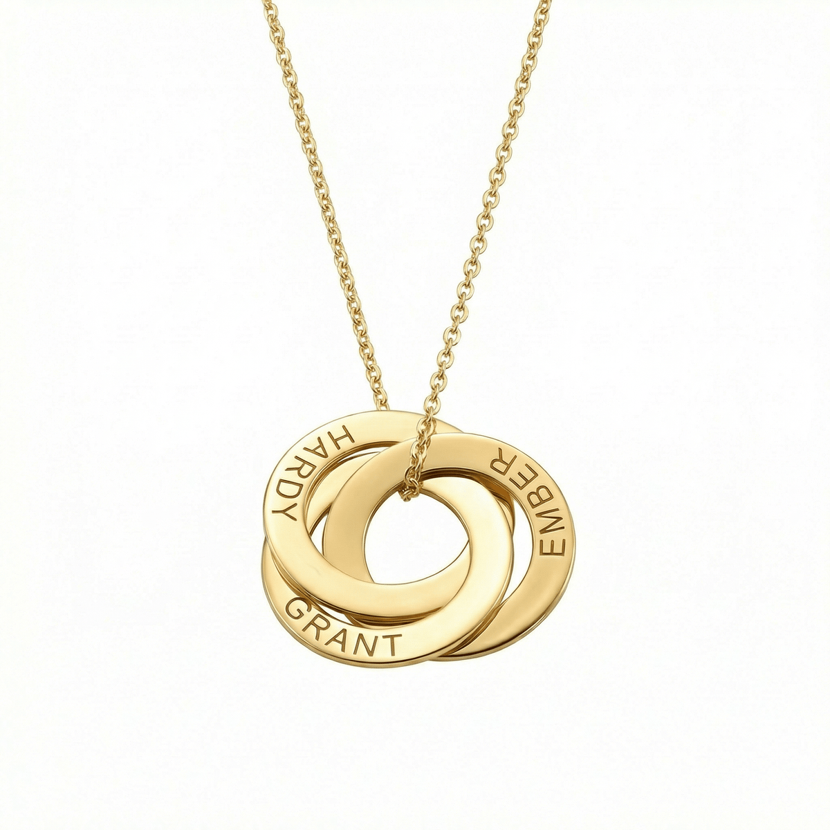 Multi-Name Necklace with Round Pendants in 18K Gold Vermeil. Tarnish-resistant, perfect for daily wear.