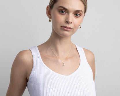The North Star Necklace styled in 18K Gold Vermeil — elegant everyday jewelry. Tarnish-resistant.