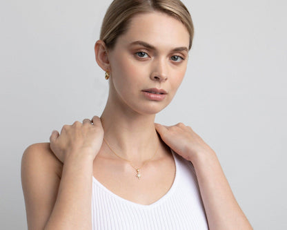 North Star Necklace in Glamour Jewelry House gift box — 18K Gold Vermeil anniversary gift. Hypoallergenic, no green marks.