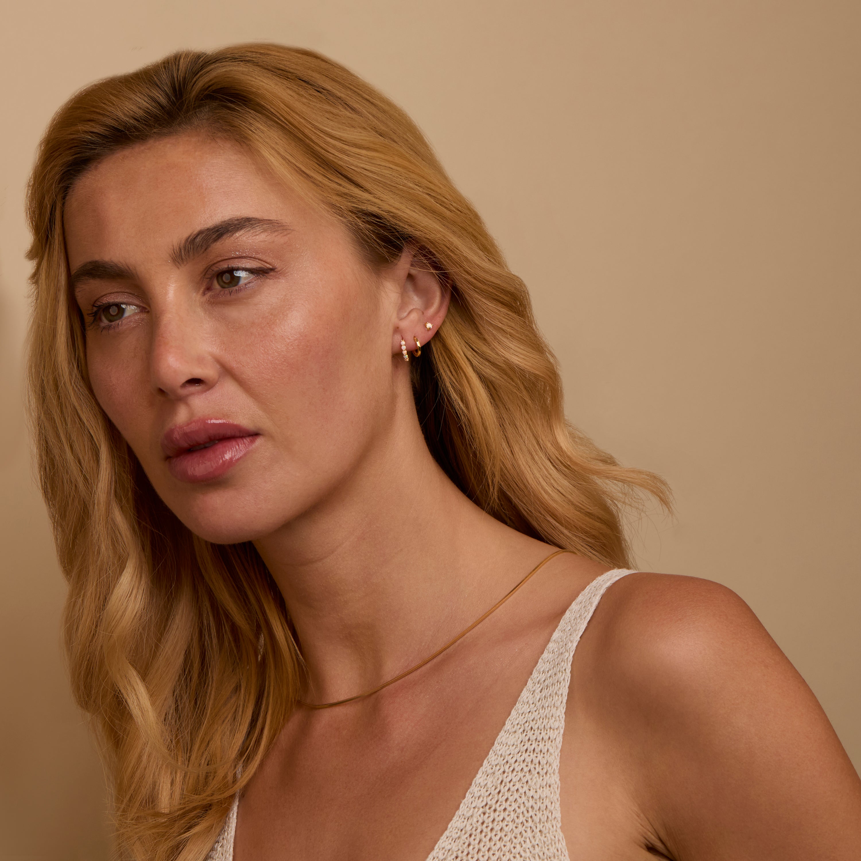 The Opal Hoops Studs Earring Set as a graduation gift in 18K Gold Vermeil. Tarnish-resistant, made for keeping.