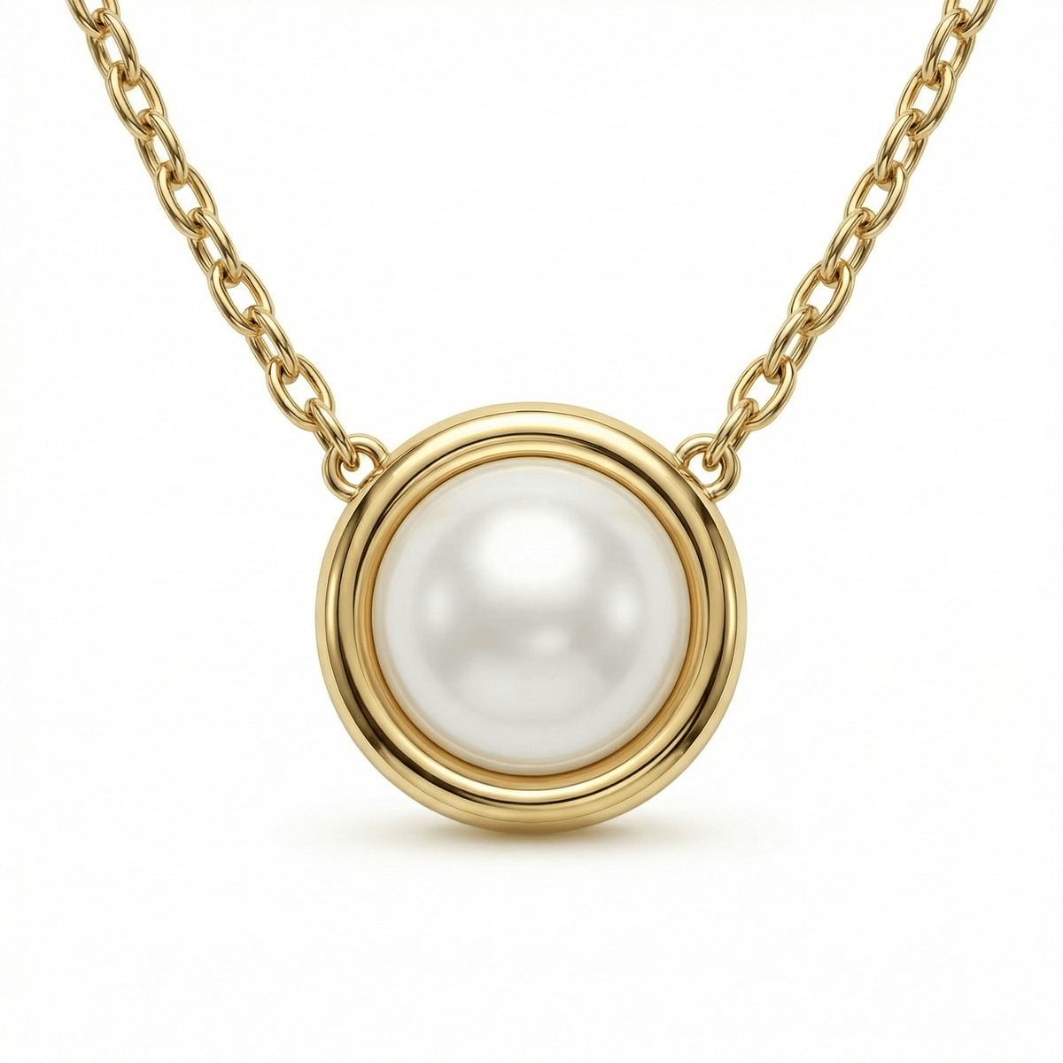 Pearl Pendant Necklace in 18K Gold Vermeil with Freshwater Pearl. Tarnish-resistant, perfect for daily wear.