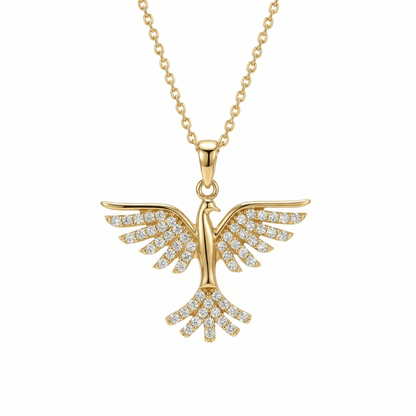 Phoenix Necklace in 18K Gold Vermeil. Tarnish-resistant, perfect for daily wear.