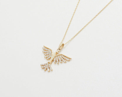 Phoenix Necklace as a thoughtful birthday gift in 18K Gold Vermeil. Hypoallergenic, no green marks.