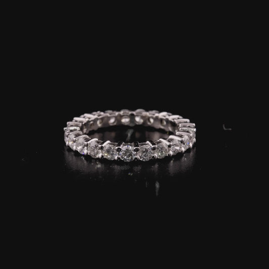 360-degree video of the 1.71 ct tw natural diamond full eternity ring in 14K white gold