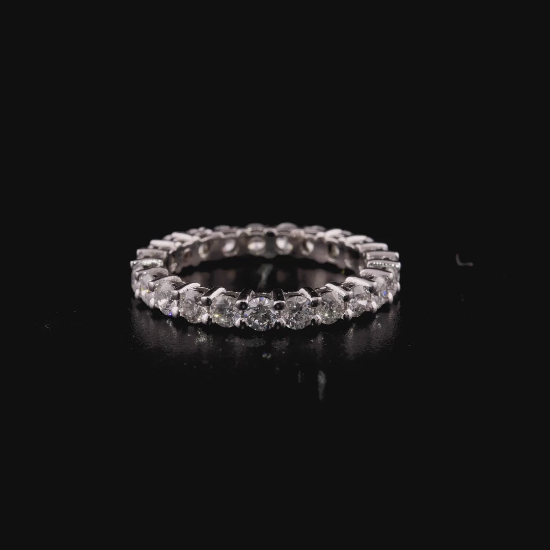 360-degree video of the 1.71 ct tw natural diamond full eternity ring in 14K white gold