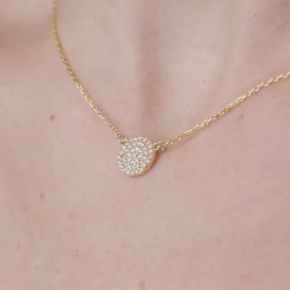 Circle Pendant Necklace in 18K Gold
