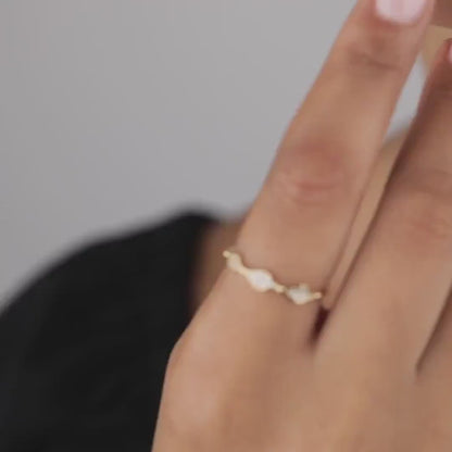 Pavé Stacking Ring in 18K Gold
