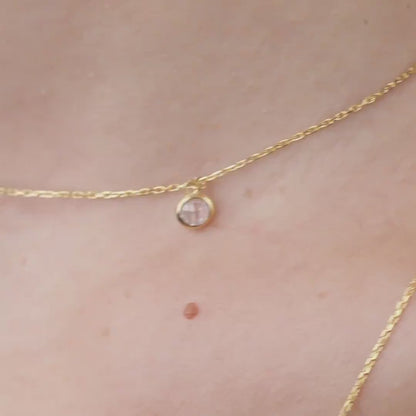Silver Satellite Necklace in 18K Gold