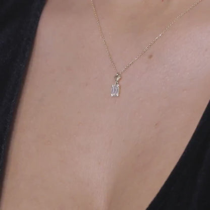 Pineapple Baguette Necklace in 18K Gold
