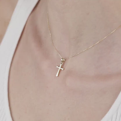 Cross Necklace for Women in 18K Gold