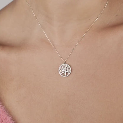 Gold Tree of Life Necklace in 18K Gold