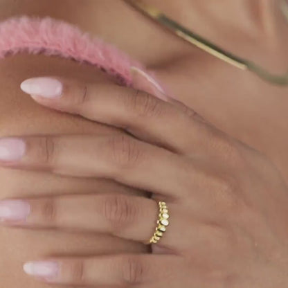 Statement Minimalist Adjustable Ring in 18K Gold