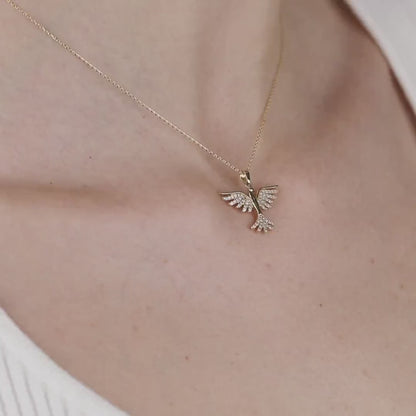 Phoenix Necklace in 18K Gold