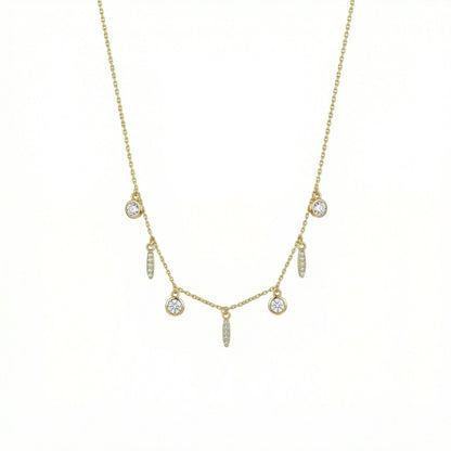 Satellite Charm Necklace in 18K Gold Vermeil. Tarnish-resistant, perfect for daily wear.