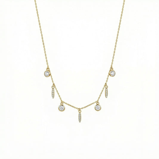 Satellite Charm Necklace in 18K Gold Vermeil. Tarnish-resistant, perfect for daily wear.