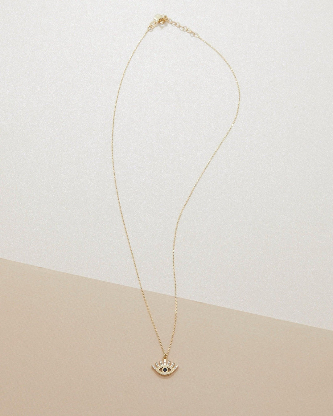 Silver Evil Eye Necklace in Glamour Jewelry House gift box — 18K Gold Vermeil mother's day gift. Tarnish-resistant.