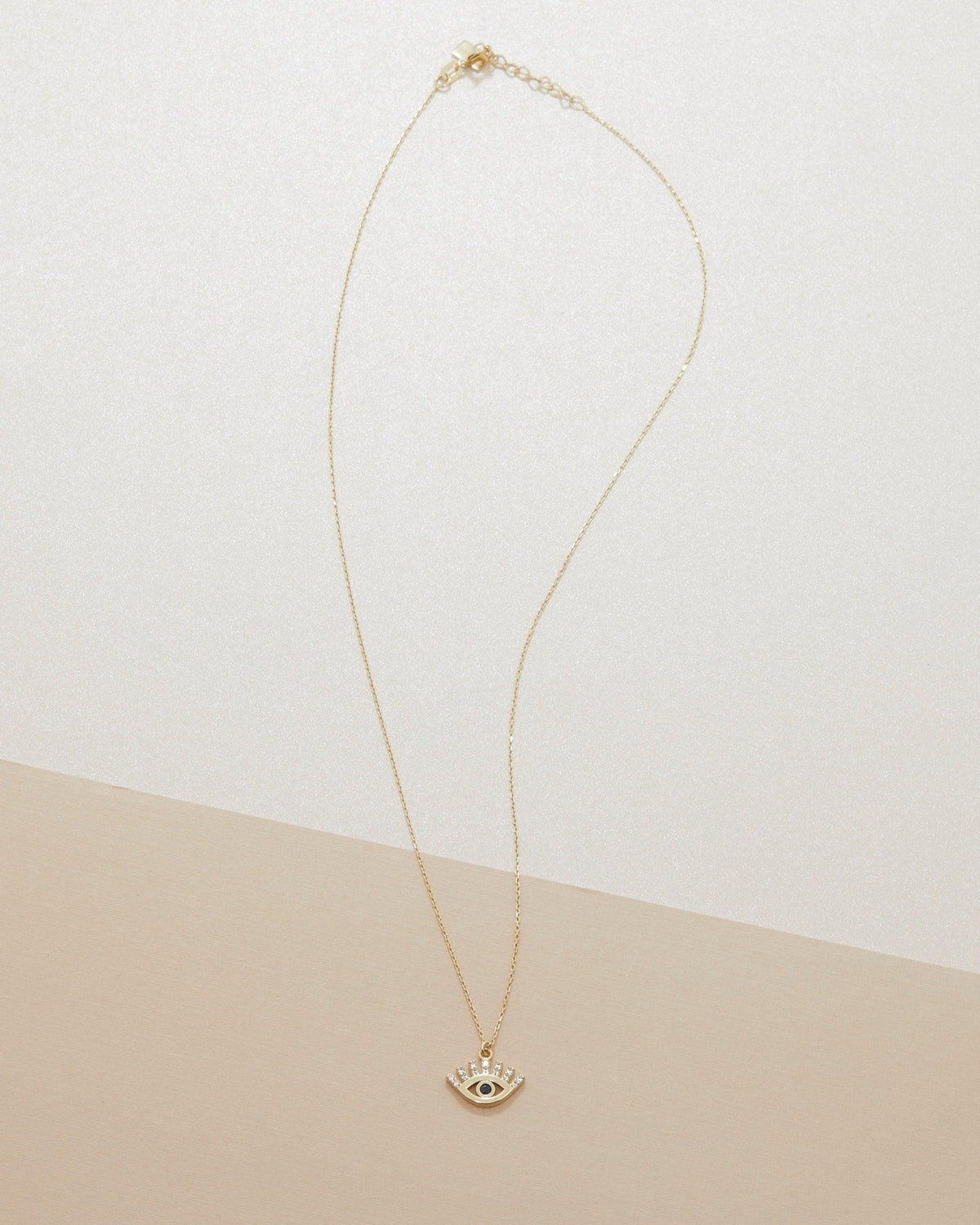 Silver Evil Eye Necklace in Glamour Jewelry House gift box — 18K Gold Vermeil mother's day gift. Tarnish-resistant.