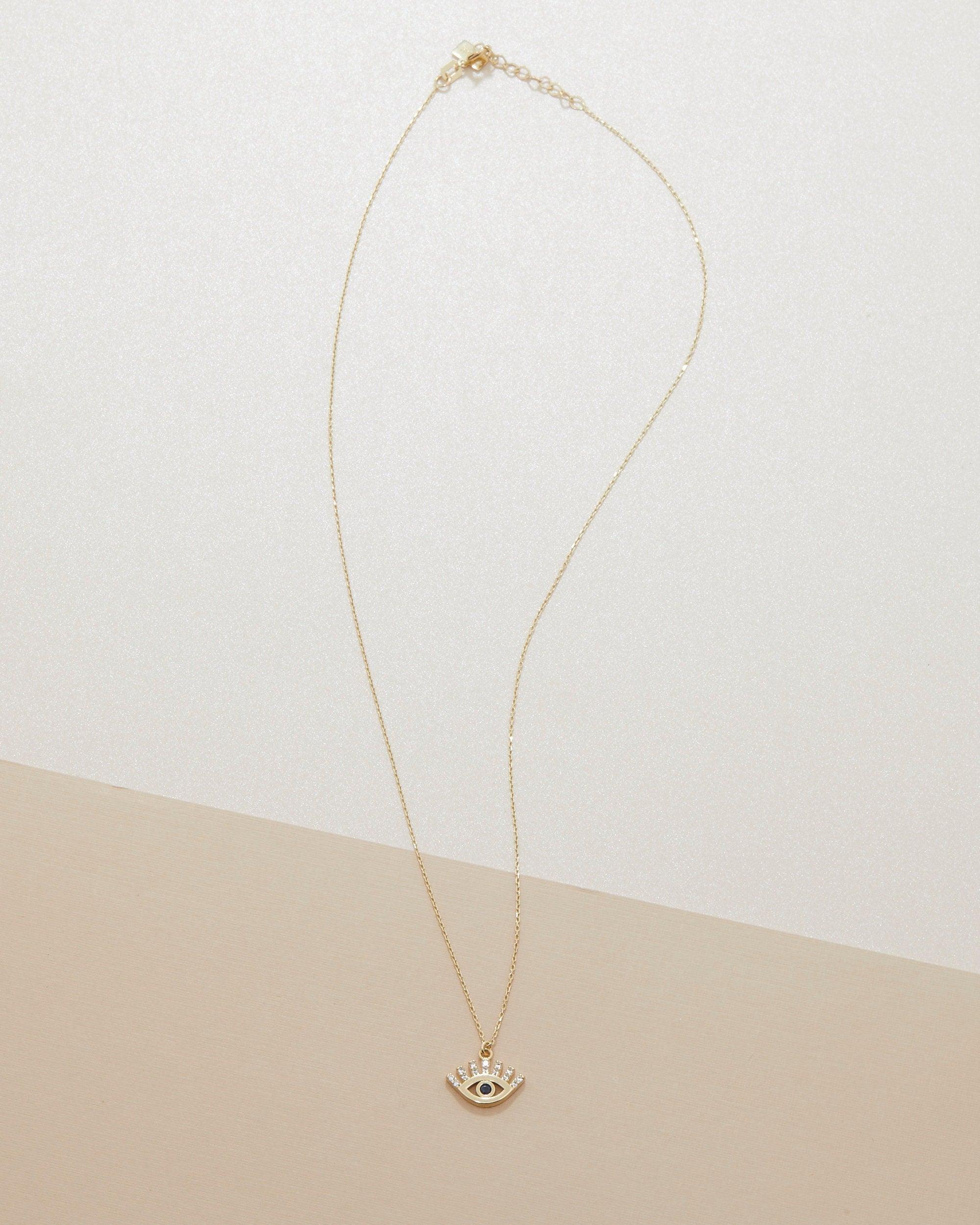 Silver Evil Eye Necklace in Glamour Jewelry House gift box — 18K Gold Vermeil mother's day gift. Tarnish-resistant.