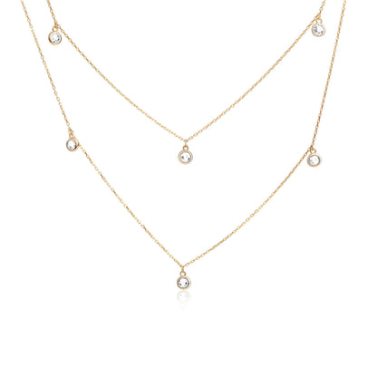 Silver Satellite Necklace in 18K Gold Vermeil. Tarnish-resistant, perfect for daily wear.
