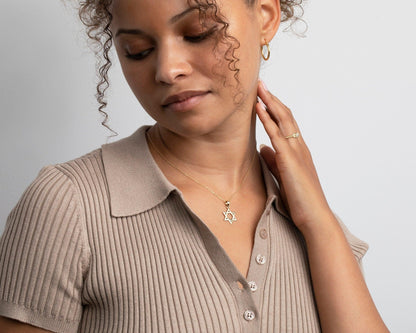 The Small Star of David Necklace styled in 18K Gold Vermeil — elegant everyday jewelry. Hypoallergenic, no green marks.