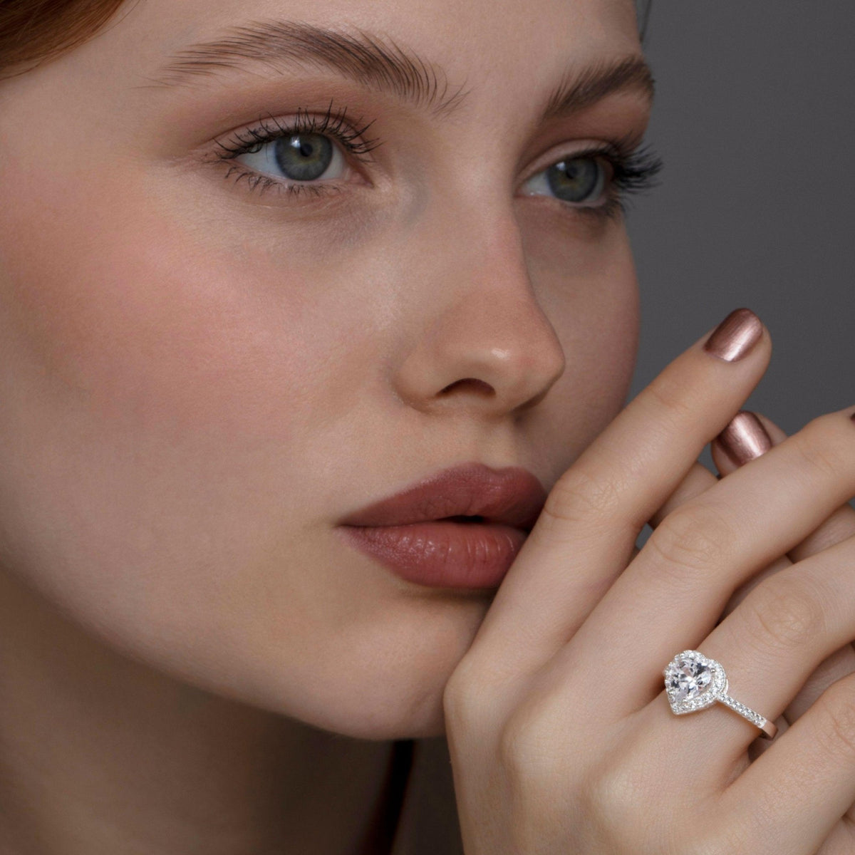 Solitaire Heart CZ Engagement Ring as a thoughtful birthday gift in 18K Gold Vermeil with CZ Diamond. Hypoallergenic, no.