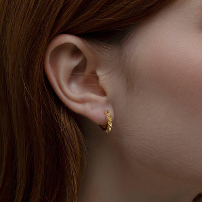 The Spike Huggie Earring as a graduation gift in 18K Gold Vermeil. Tarnish-resistant, made for keeping.