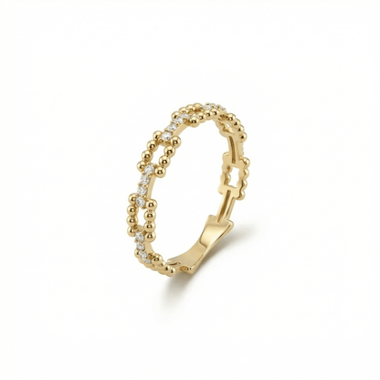 Stackable Fashion Ring in 18K Gold Vermeil. Tarnish-resistant, perfect for daily wear.