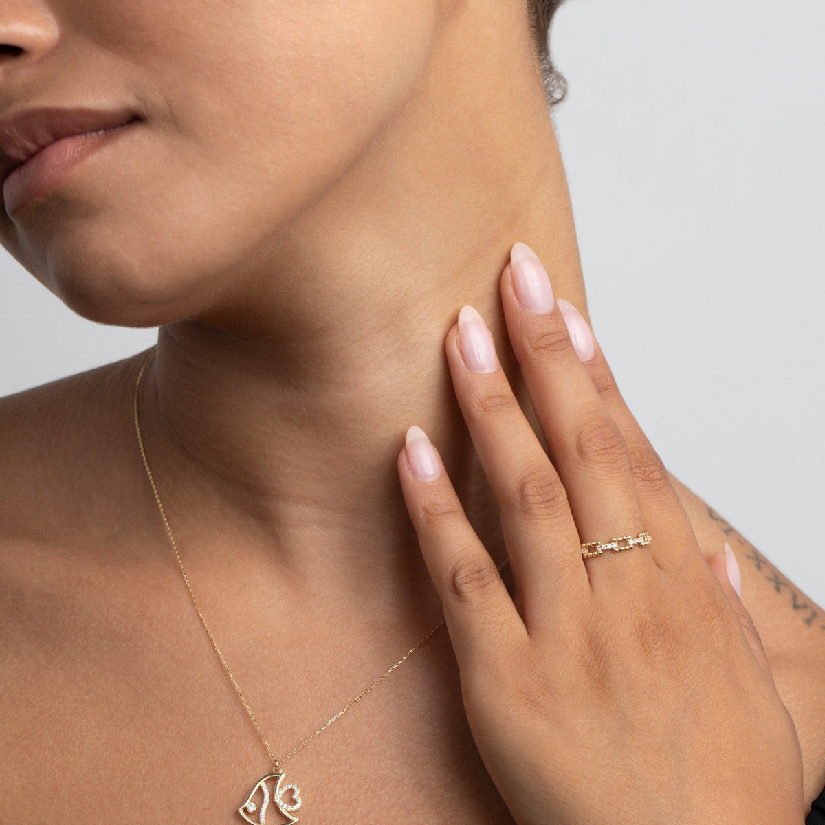 The Stackable Fashion Ring styled in 18K Gold Vermeil — elegant everyday jewelry. Tarnish-resistant.