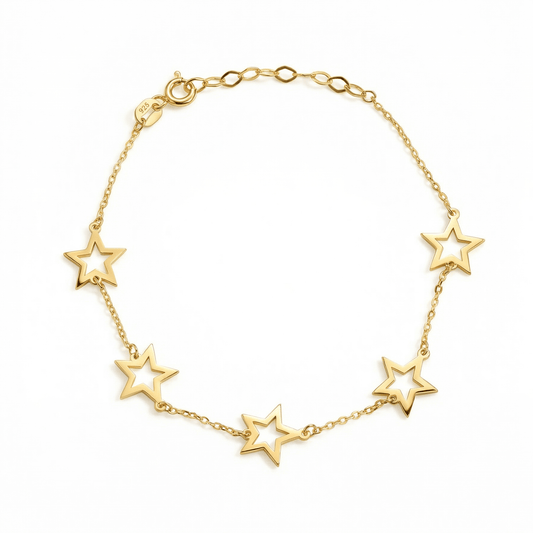 Star Bracelet in 18K Gold Vermeil. Tarnish-resistant, perfect for daily wear.