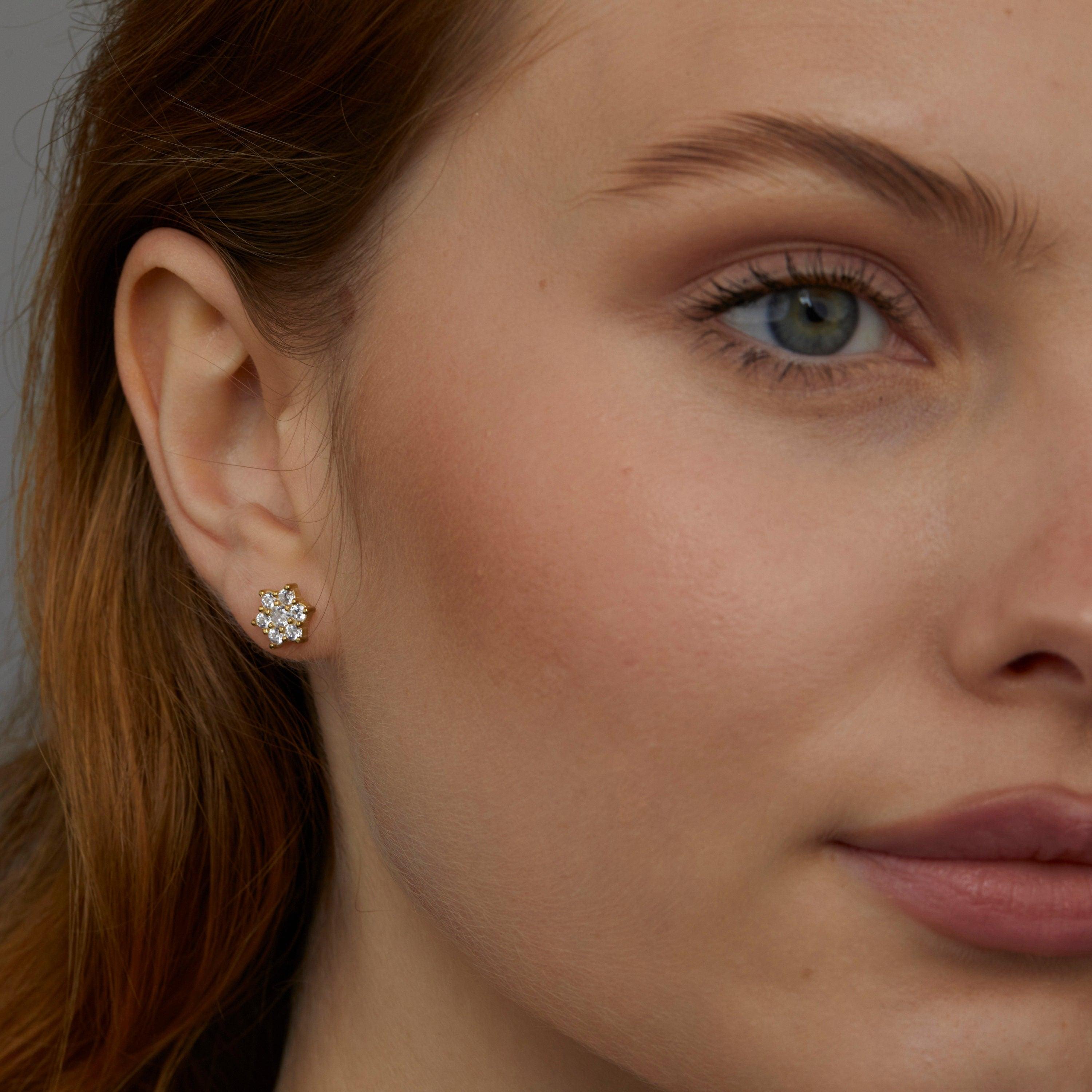 The Star of David Stud Earrings as a confirmation gift in 18K Gold Vermeil. Tarnish-resistant, made for keeping.