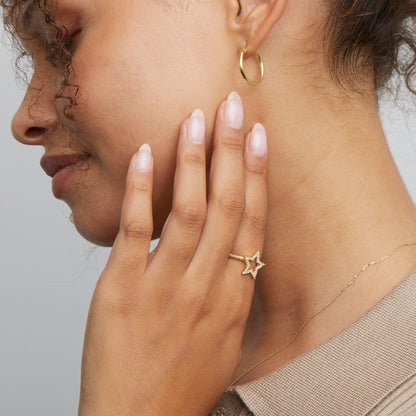 The Star Pavé Adjustable Ring as a graduation gift in 18K Gold Vermeil. Tarnish-resistant, made for keeping.