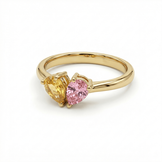 Teardrop Birthstone Ring in 18K Gold Vermeil with Birthstone. Tarnish-resistant, perfect for daily wear.